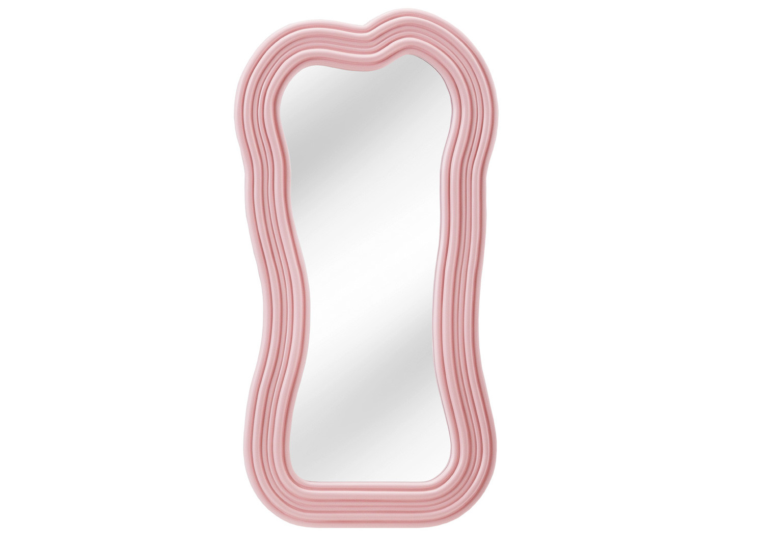 Miroir mural vague rose 100 cm