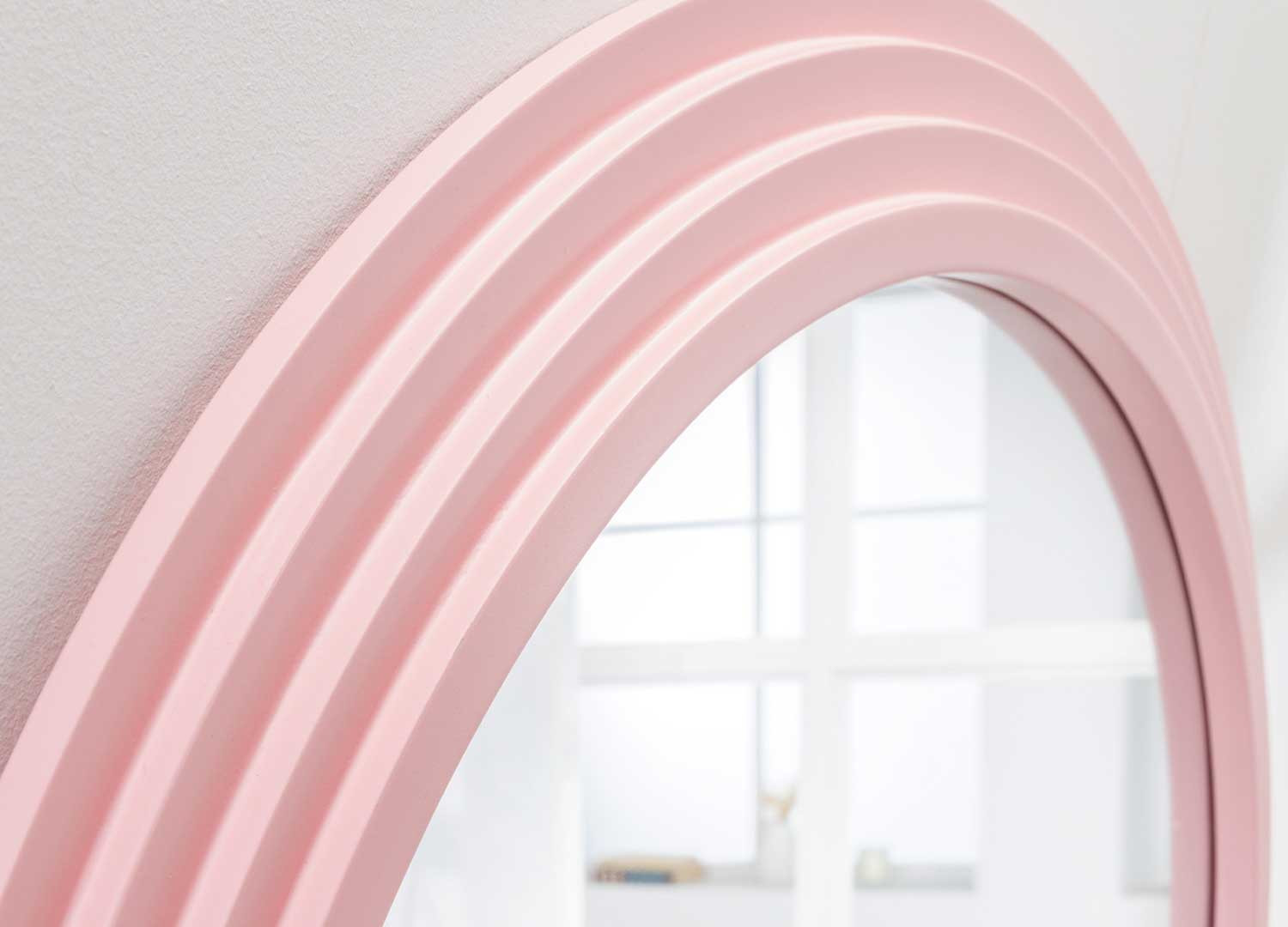 Miroir mural vague rose 160 cm