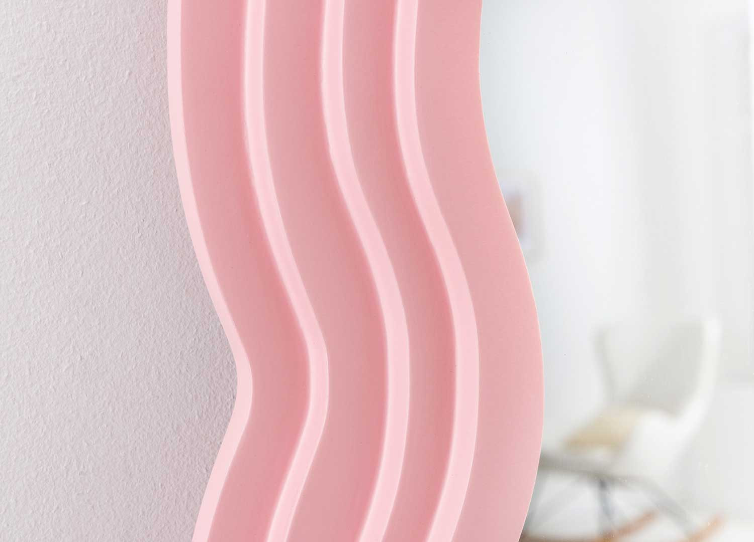 Miroir mural vague rose 160 cm