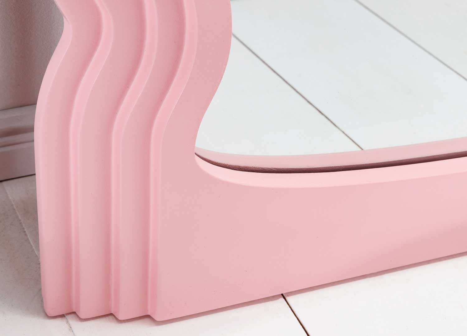 Miroir mural vague rose 160 cm