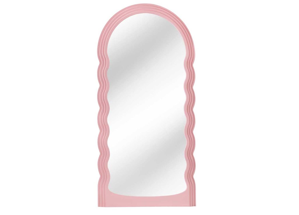 Miroir mural vague rose 160 cm