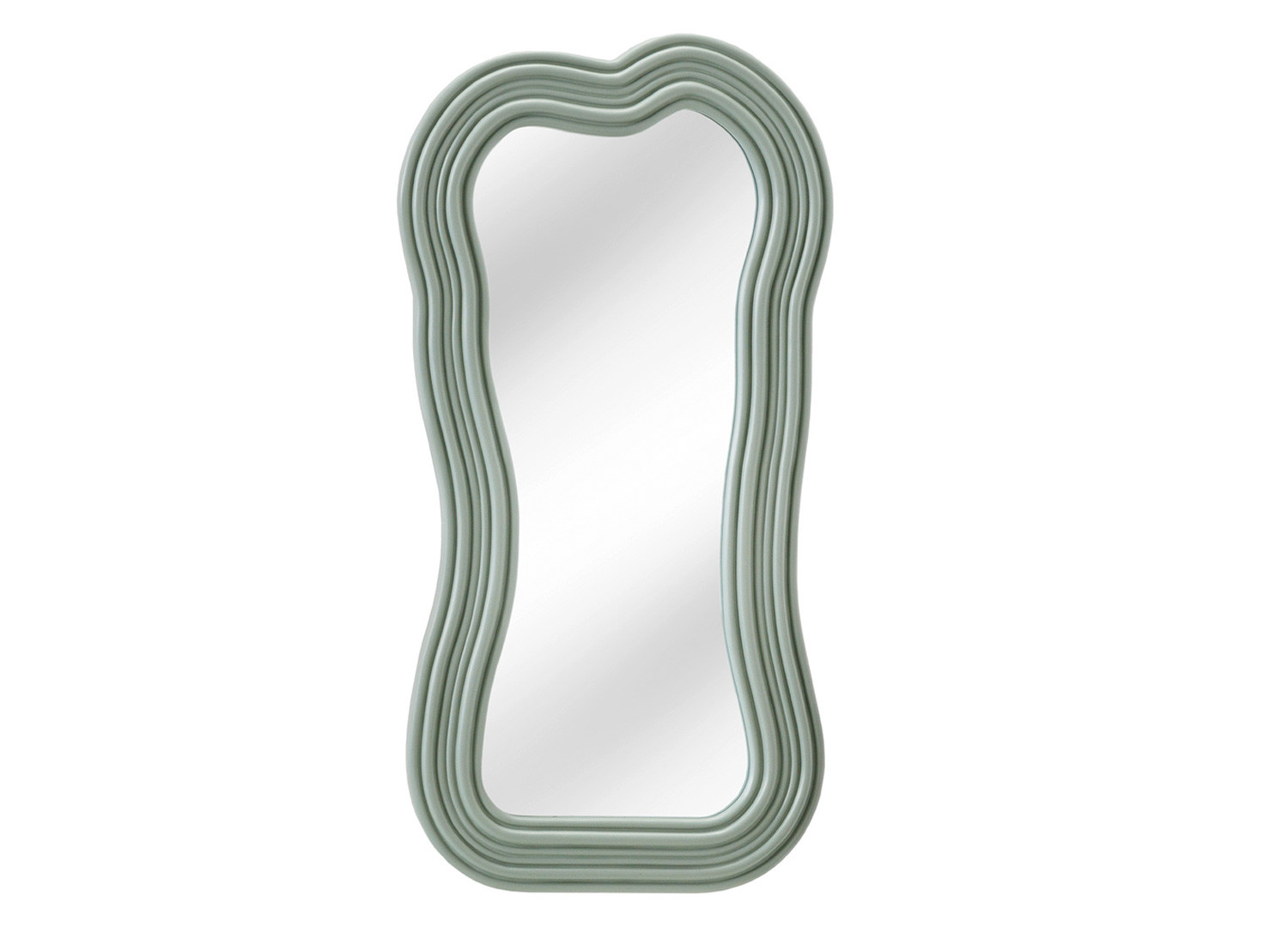 Miroir mural vague vert sauge 100 cm