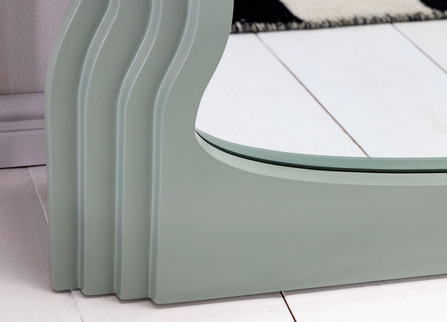 Miroir mural vague vert sauge 160 cm