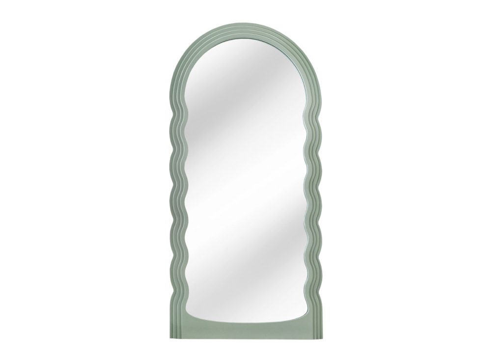 Miroir mural vague vert sauge 160 cm