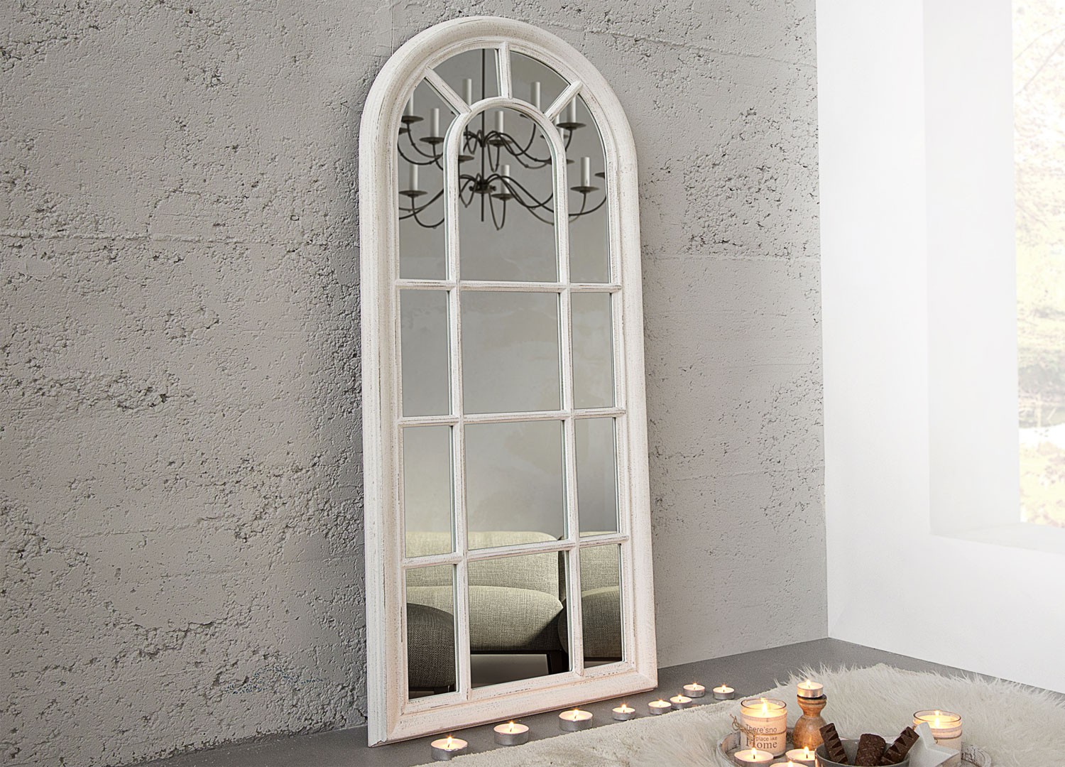 Miroir mural vintage romantique 140 cm