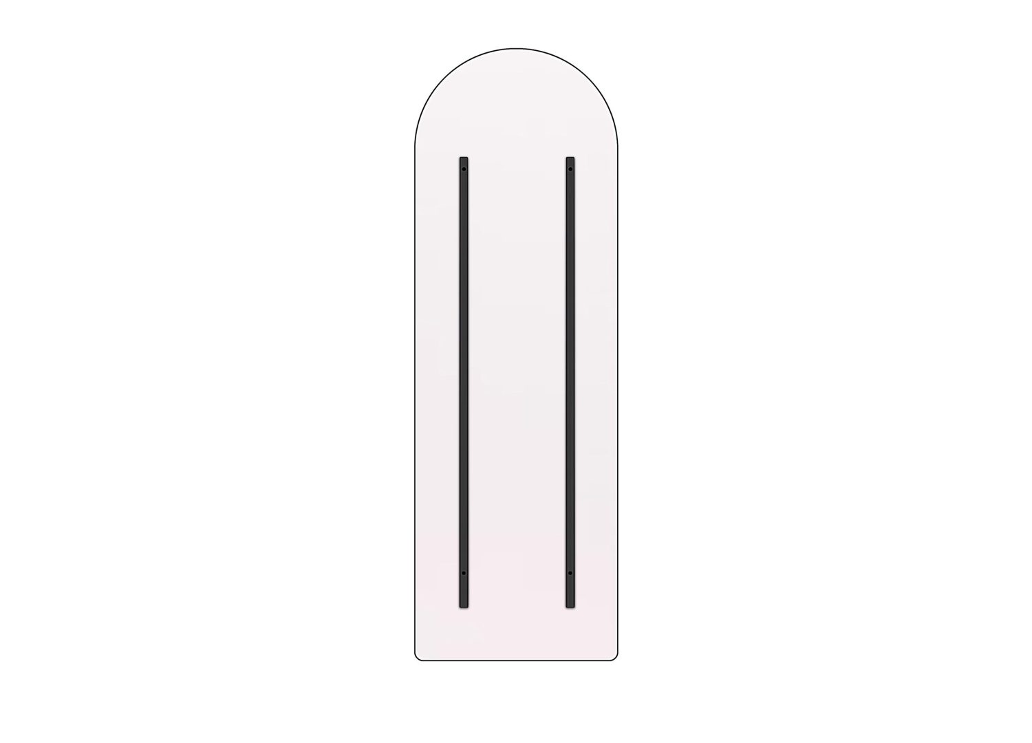 Vue produit du miroir Sarasota noir