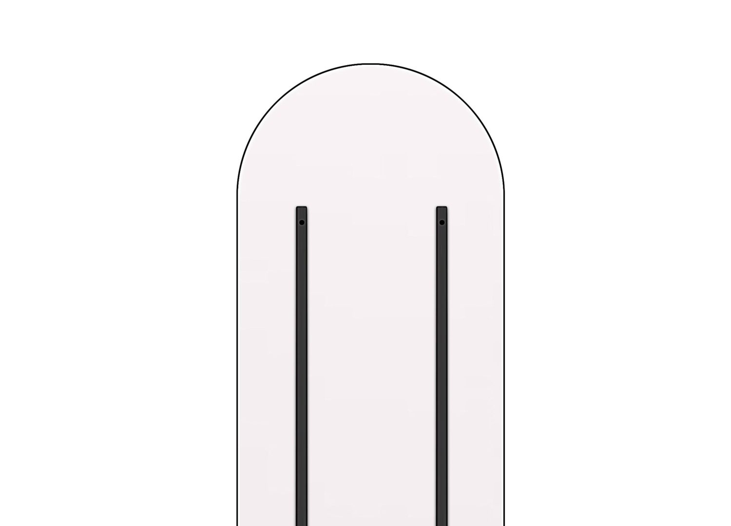 Détail du miroir Sarasota noir