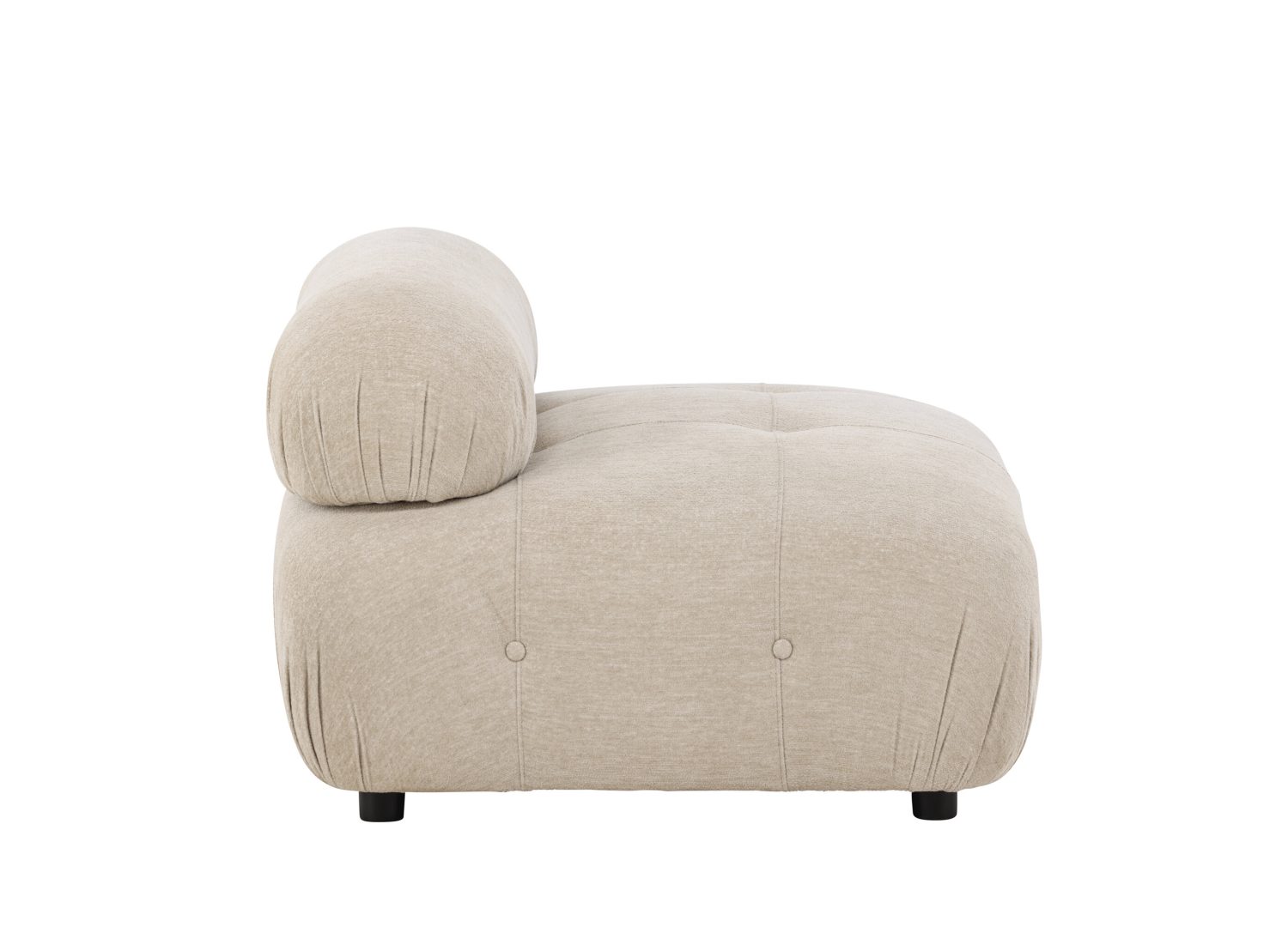 Vue détaillée du canapé Mika beige