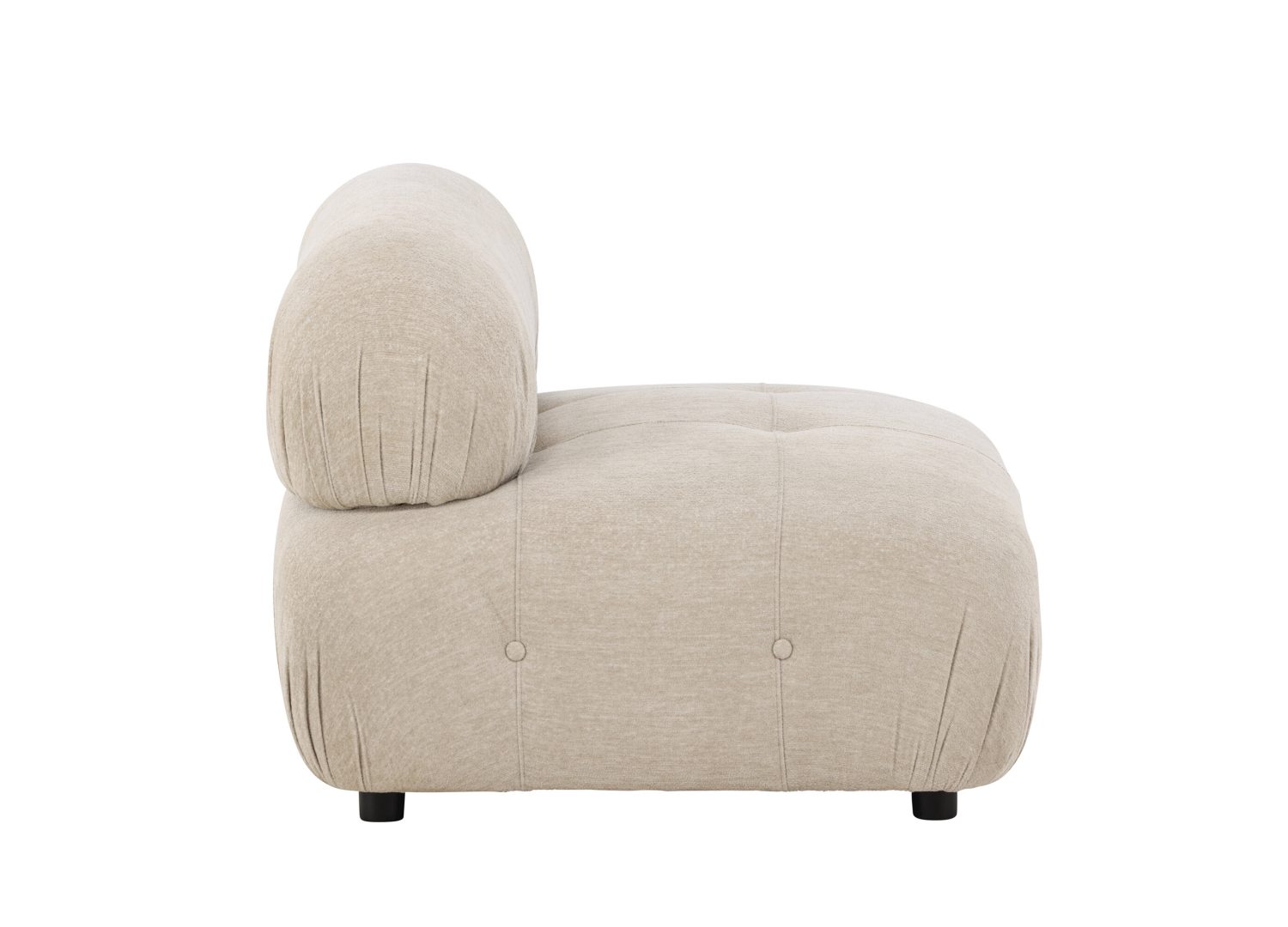 Vue détaillée du canapé Mika beige