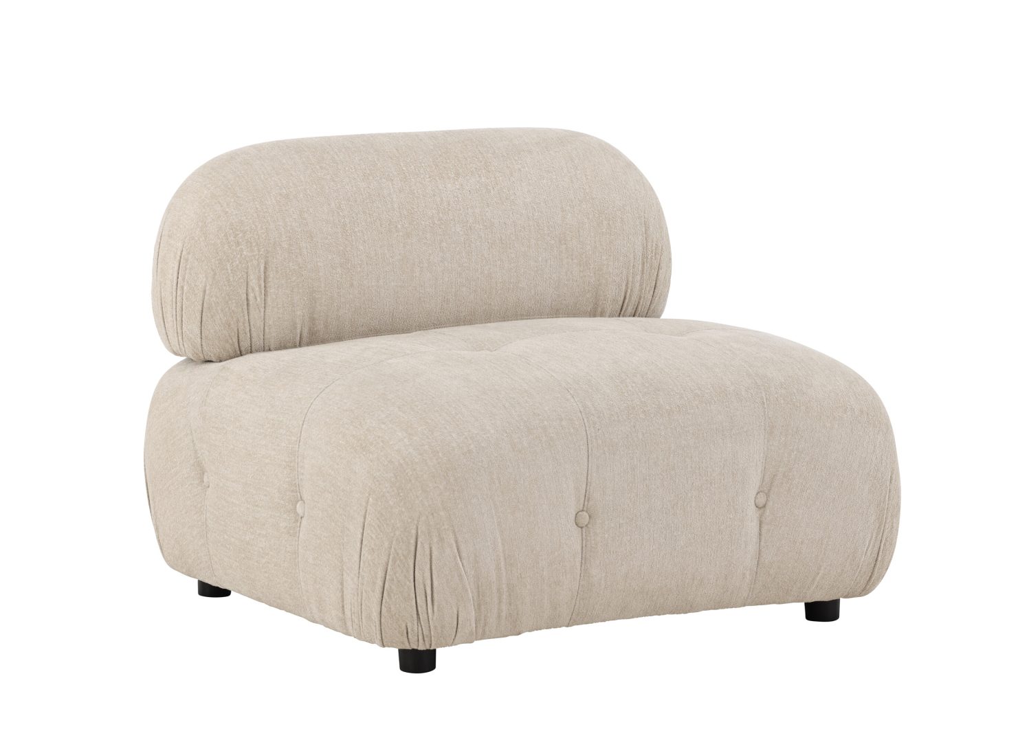 Détail du revêtement du canapé Mika beige