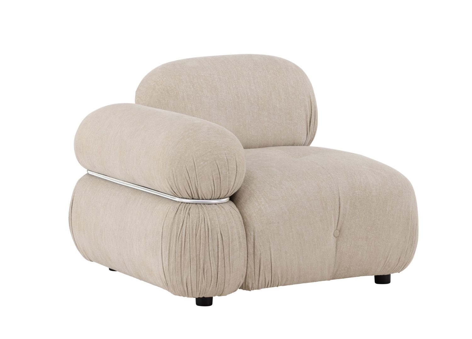 Détail du revêtement du canapé Mika beige