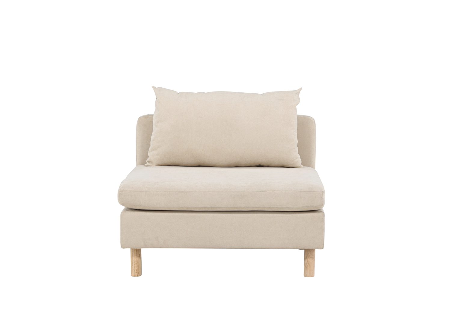 Vue détaillée du canapé Zero beige