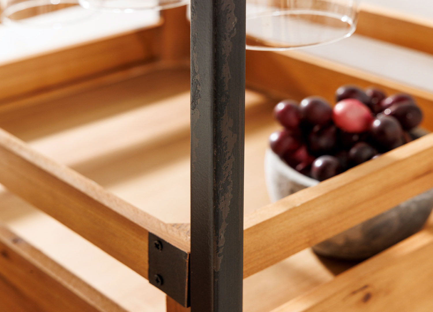 Petit casier à vin 20 bouteilles avec porte verres