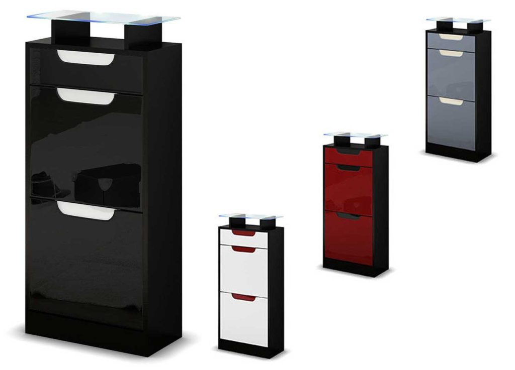 Petit meuble range-chaussures pas cher 2 portes 1 tiroir
