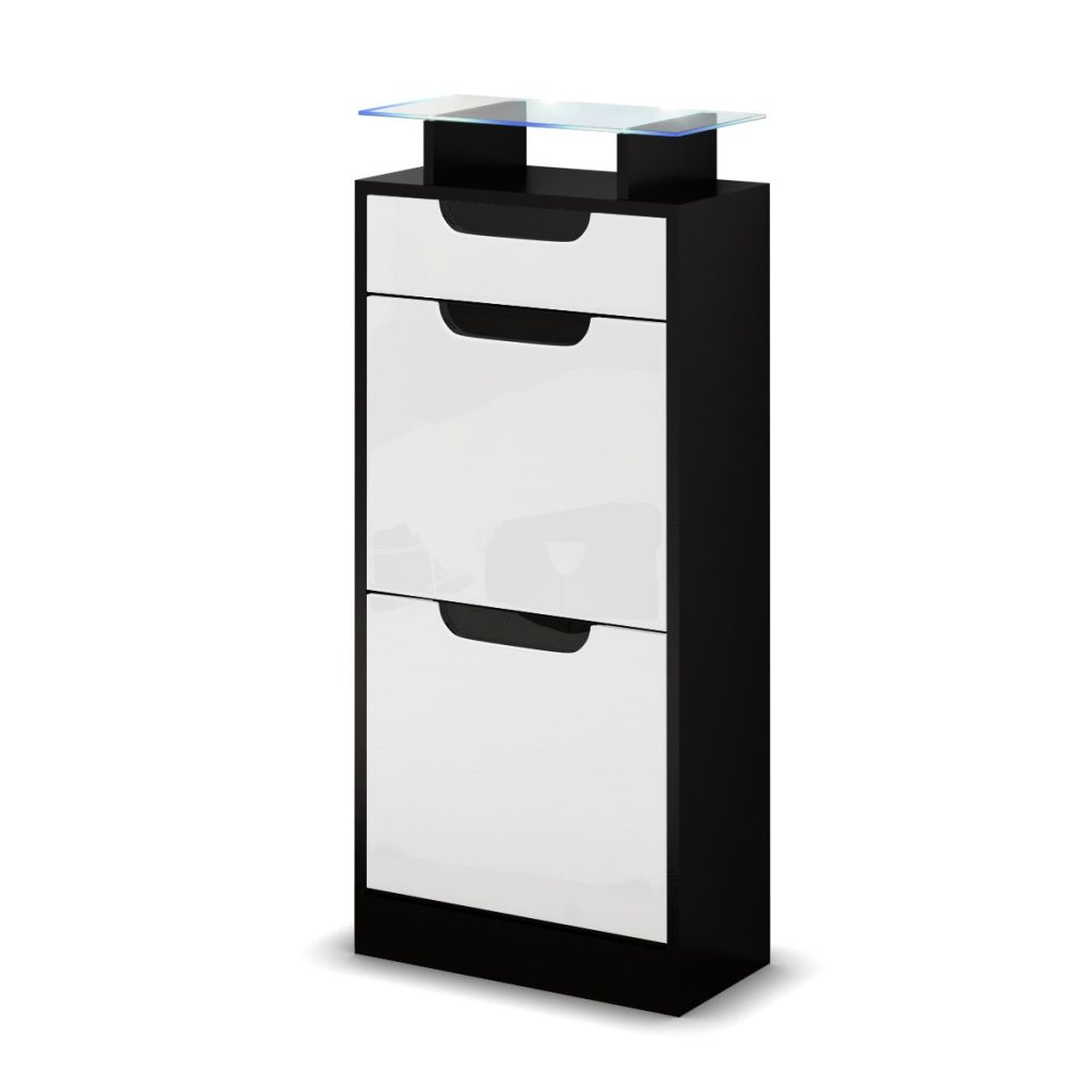 Petit meuble range-chaussures pas cher  2 portes 1 tiroir