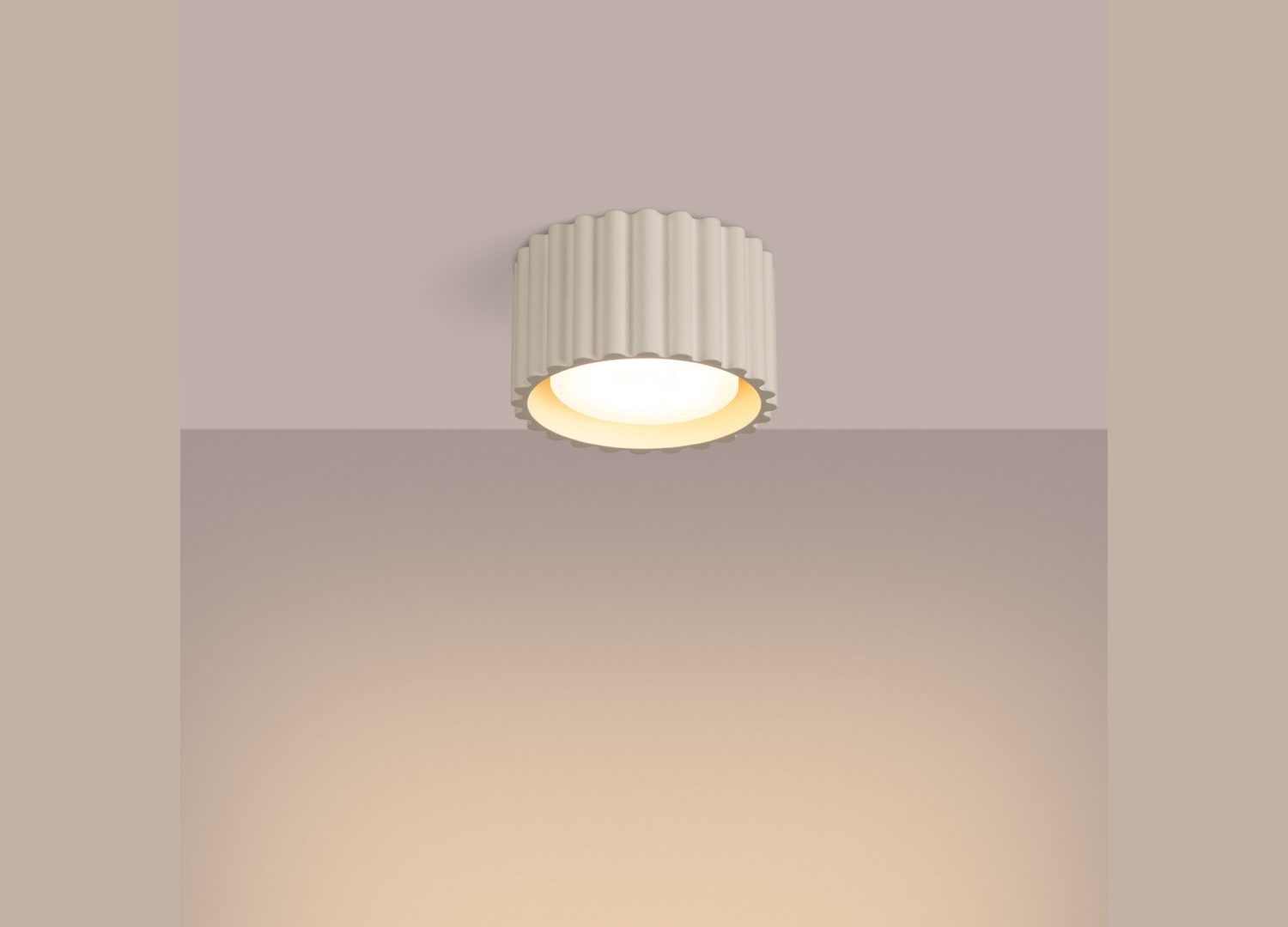 Plafonnier AURA 1 beige GX53 – vue complémentaire 3