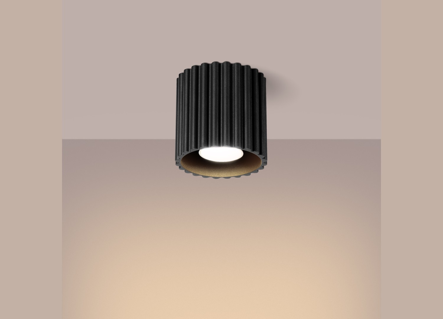 Plafonnier AURA 1 noir GU10 – vue complémentaire 3