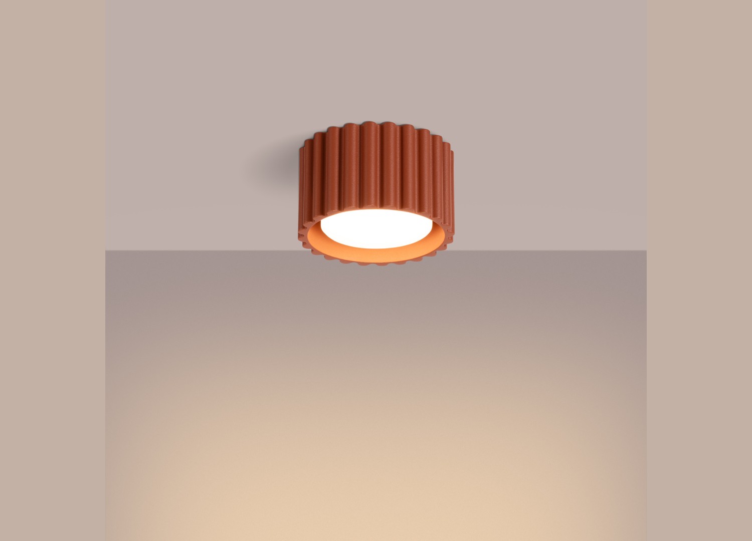 Plafonnier AURA 1 ocre rouge GX53 – vue complémentaire 3