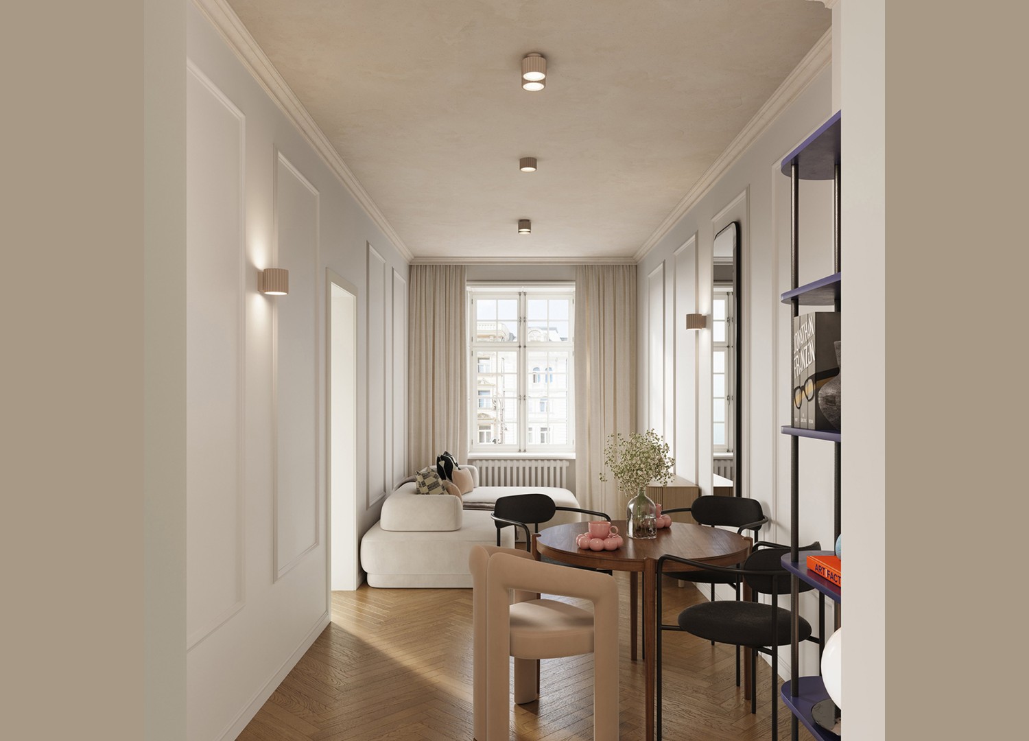 Plafonnier AURA 1 taupe GX53 – dimensions