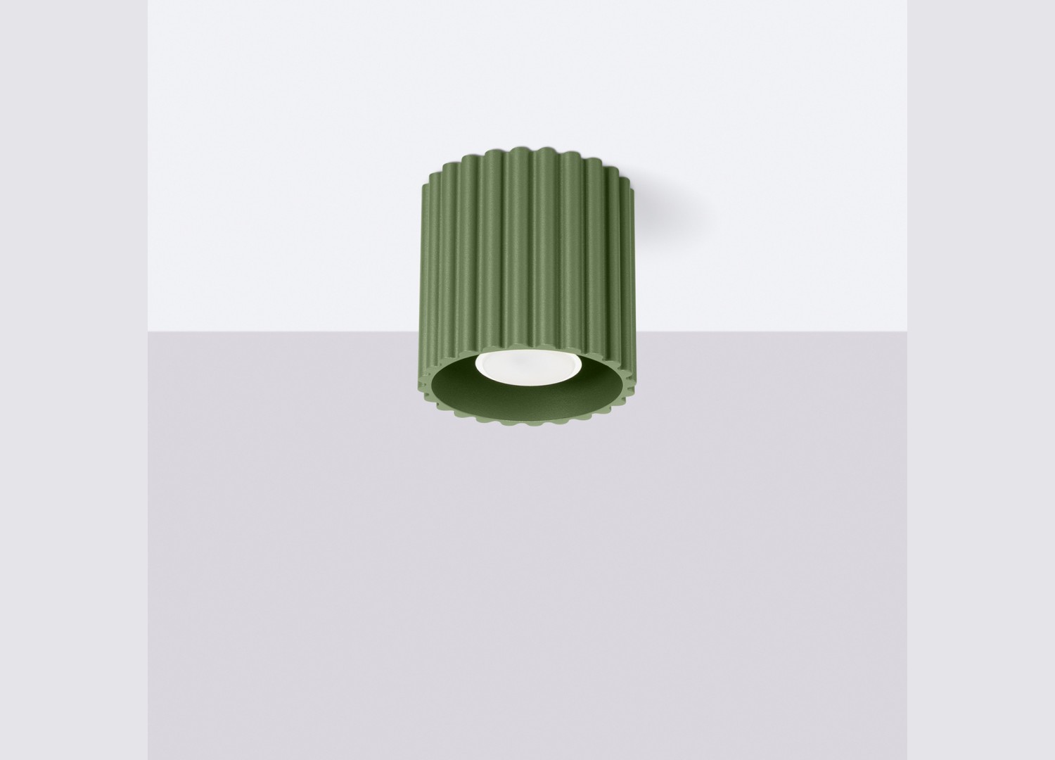 Plafonnier AURA 1 vert olive GU10 – vue complémentaire 2