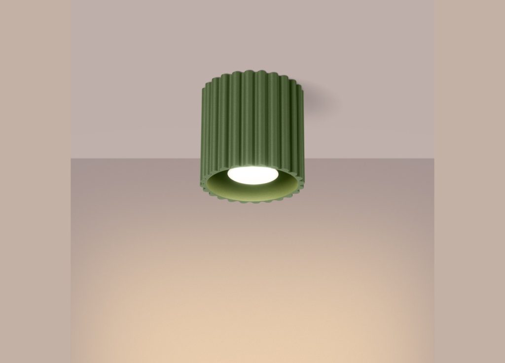 Plafonnier AURA 1 vert olive GU10 – vue complémentaire 3