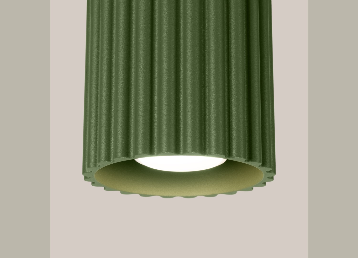 Plafonnier AURA 1 vert olive GU10 – vue complémentaire 4
