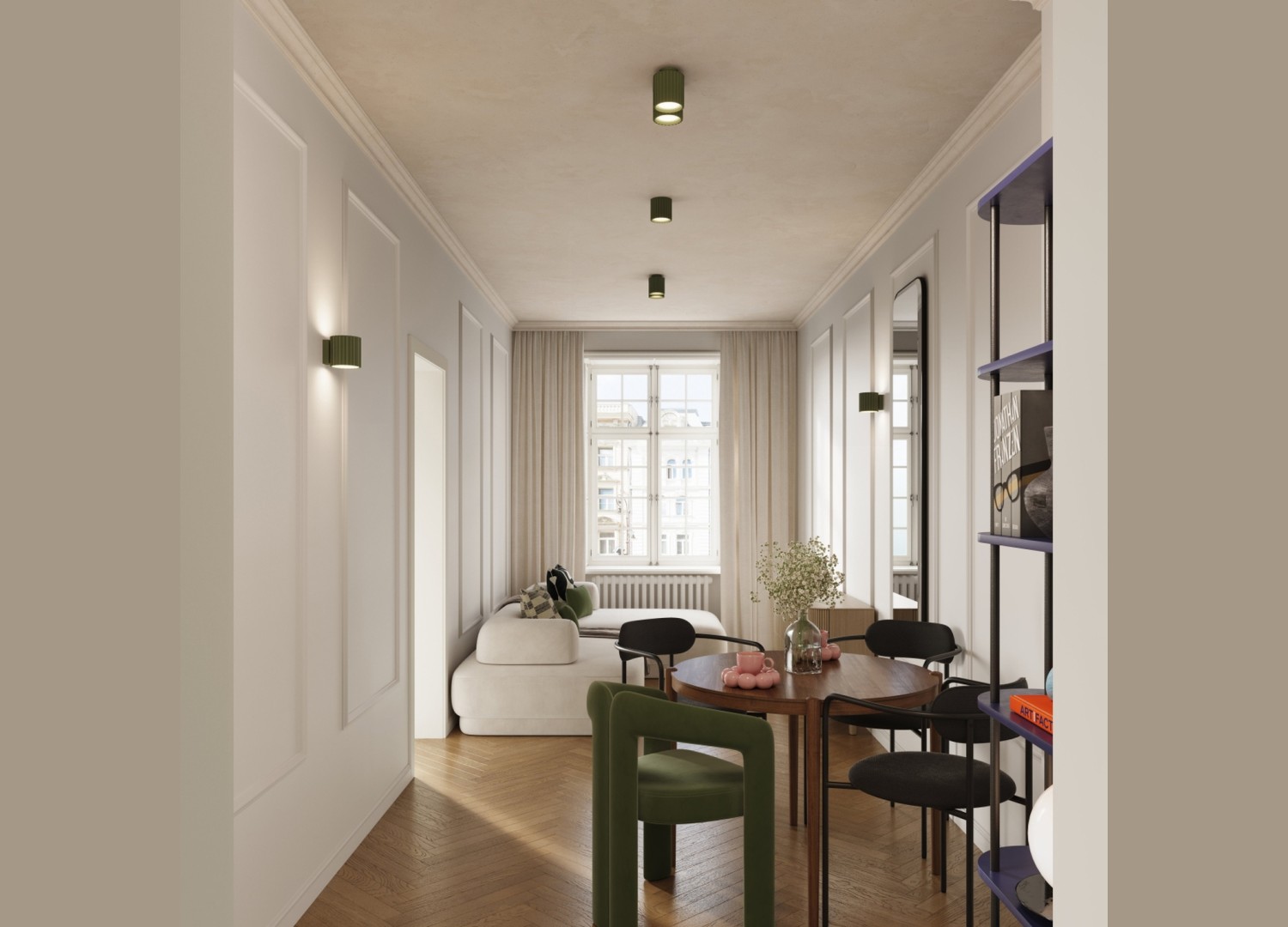 Plafonnier AURA 1 vert olive GU10 – dimensions