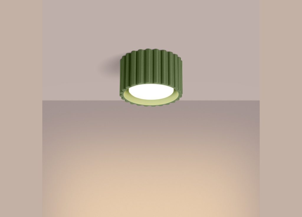 Plafonnier AURA 1 vert olive GX53 – vue complémentaire 3