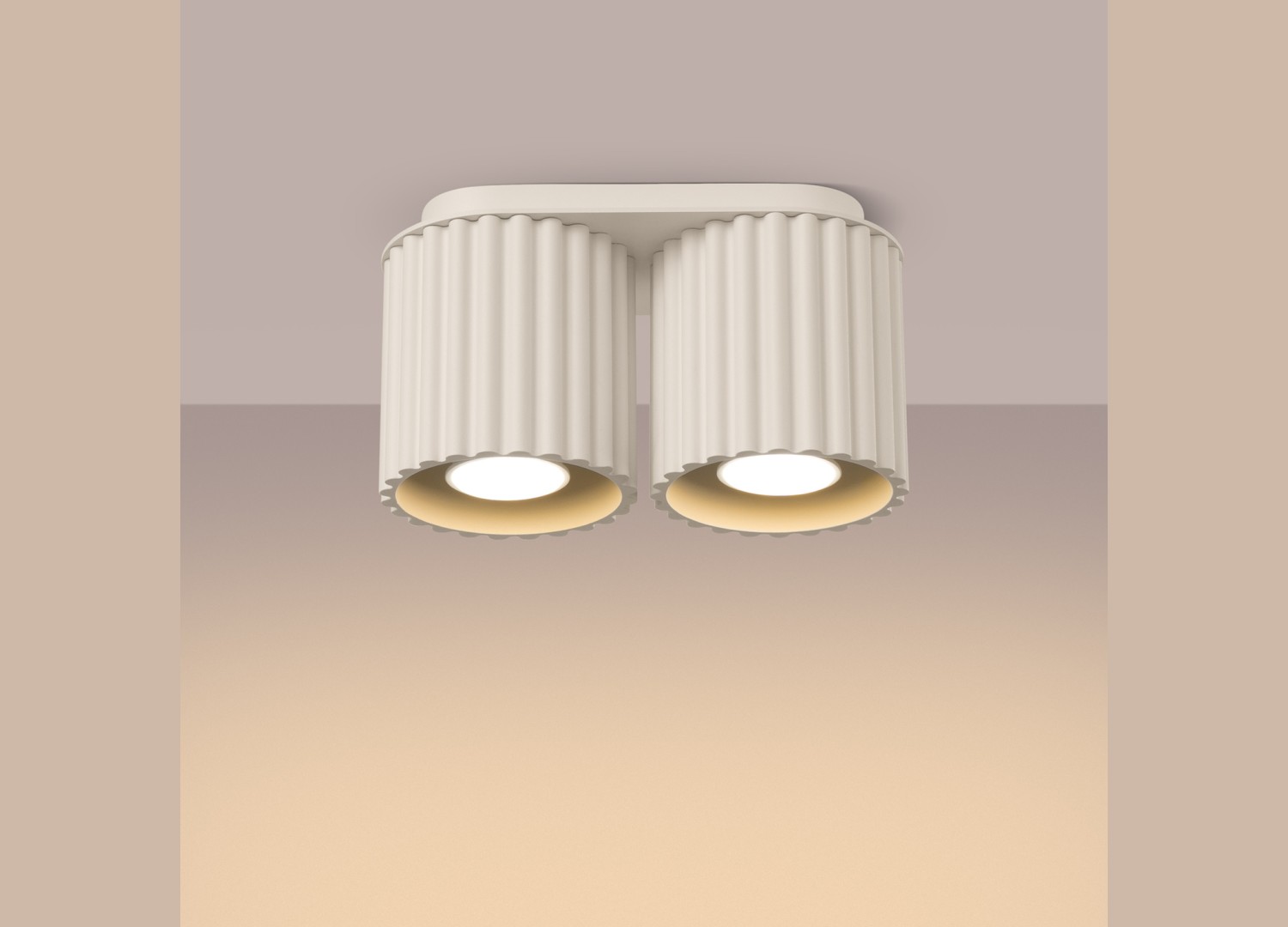 Plafonnier AURA 2 beige GU10 – vue complémentaire 3