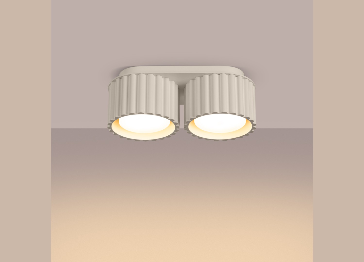 Plafonnier AURA 2 beige GX53 – vue complémentaire 3