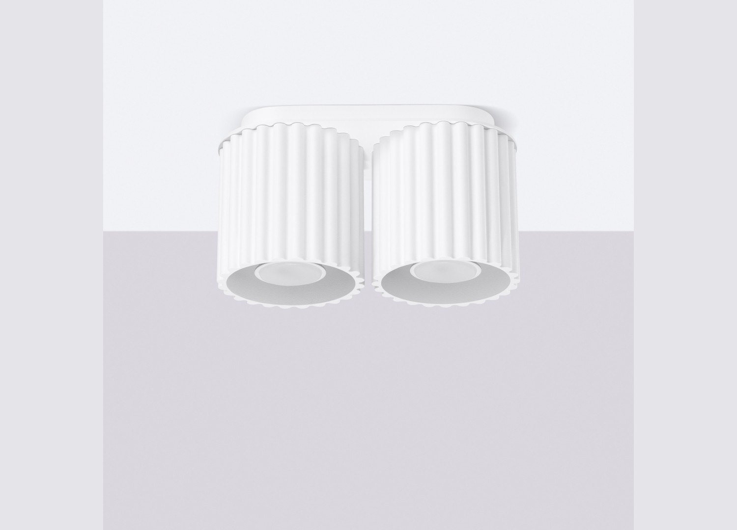 Plafonnier AURA 2 blanc GU10 – vue complémentaire 2