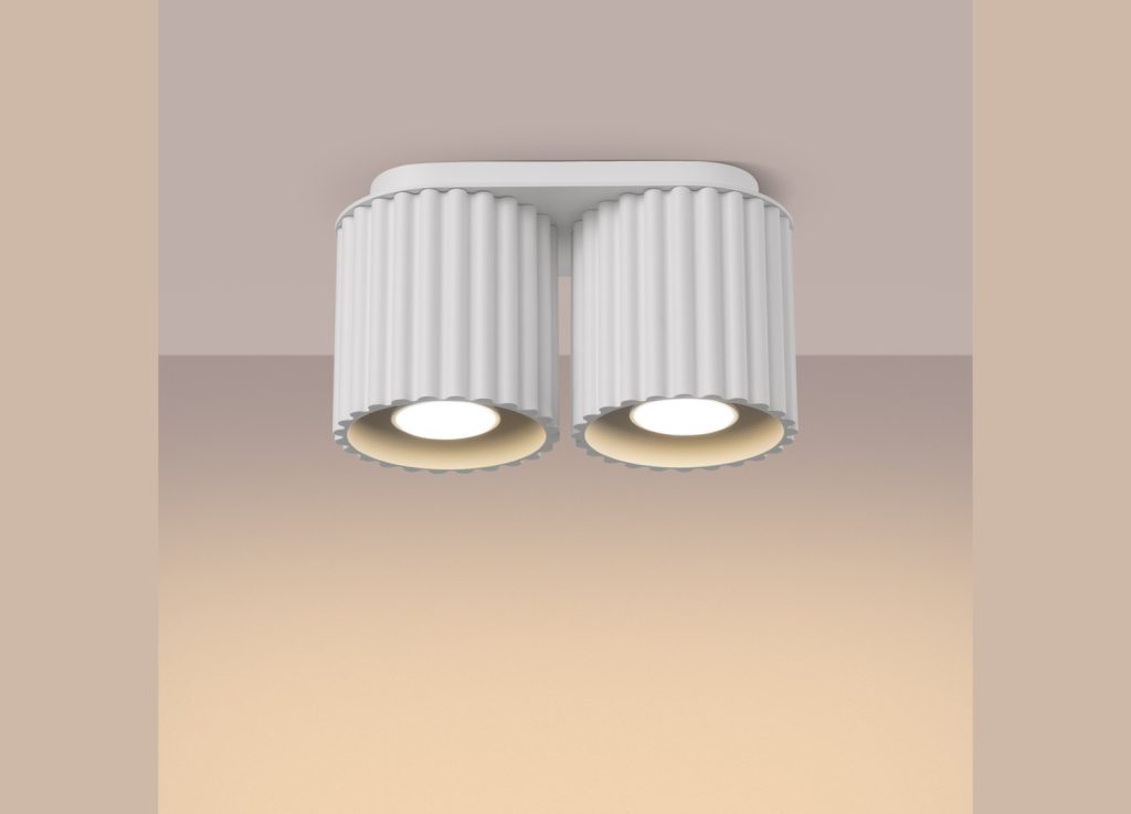 Plafonnier AURA 2 blanc GU10 – vue complémentaire 3