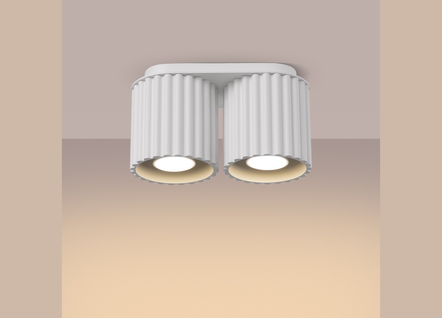 Plafonnier AURA 2 blanc GU10 – vue complémentaire 3
