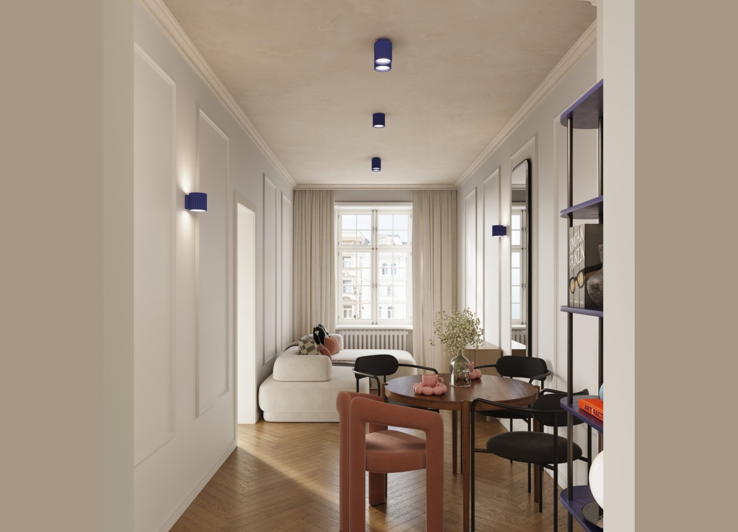 Plafonnier AURA 2 bleu outremer GU10 – dimensions