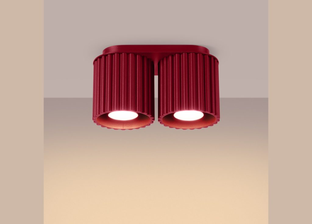 Plafonnier AURA 2 bordeaux GU10 – vue complémentaire 3