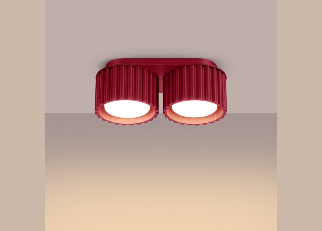 Plafonnier AURA 2 bordeaux GX53 – vue complémentaire 3