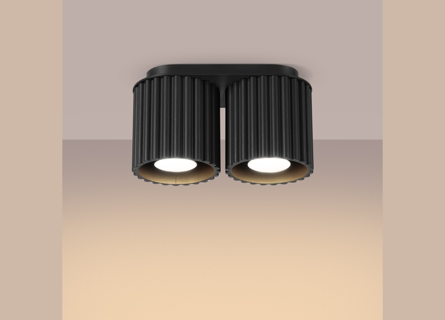 Plafonnier AURA 2 noir GU10 – vue complémentaire 3