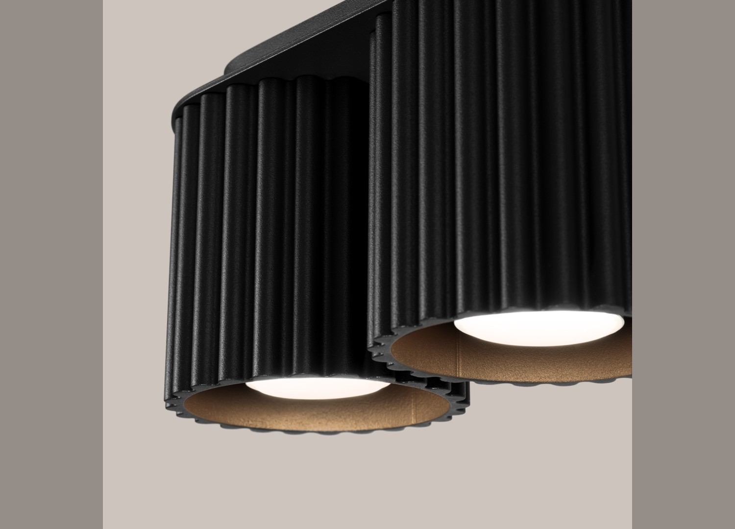 Plafonnier AURA 2 noir GU10 – vue complémentaire 4