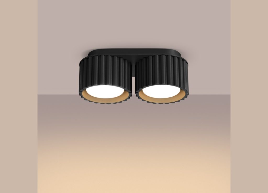 Plafonnier AURA 2 noir GX53 – vue complémentaire 3