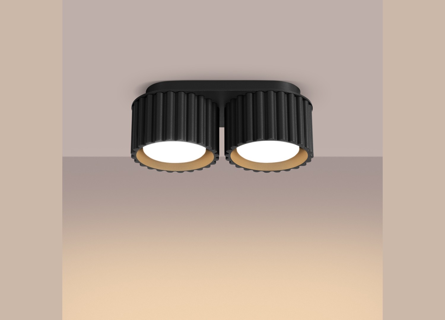 Plafonnier AURA 2 noir GX53 – vue complémentaire 3