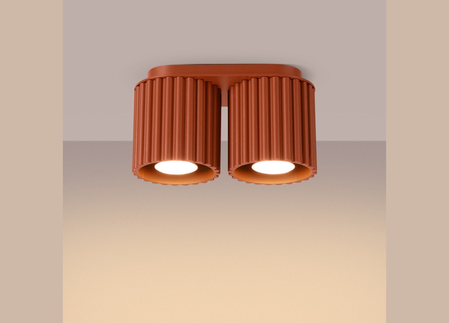 Plafonnier AURA 2 ocre rouge GU10 – vue complémentaire 3