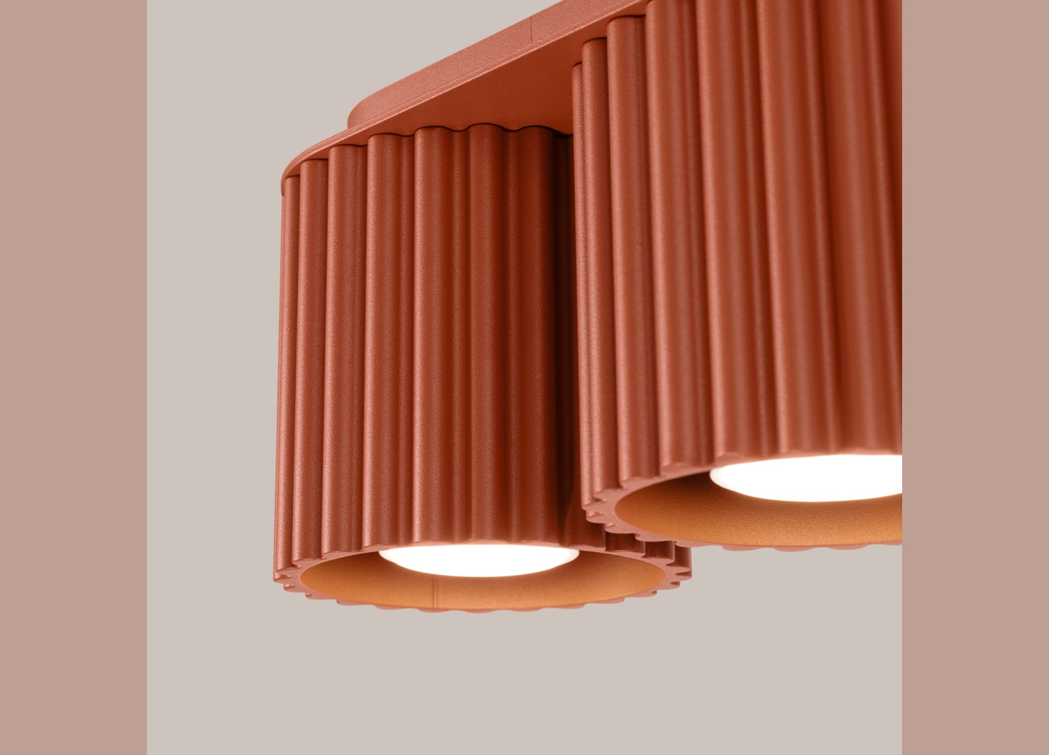 Plafonnier AURA 2 ocre rouge GU10 – vue complémentaire 4