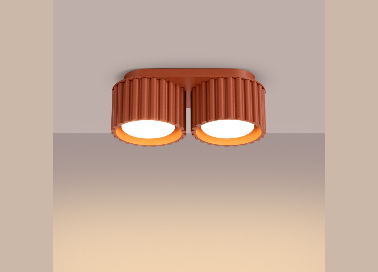 Plafonnier AURA 2 ocre rouge GX53 – vue complémentaire 3