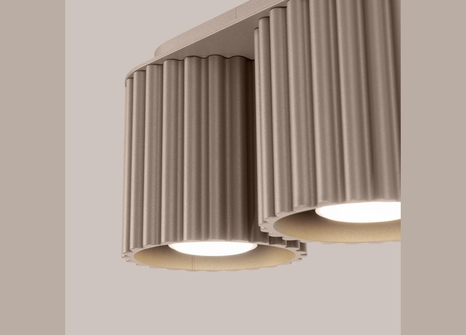 Plafonnier AURA 2 taupe GU10 – vue complémentaire 4