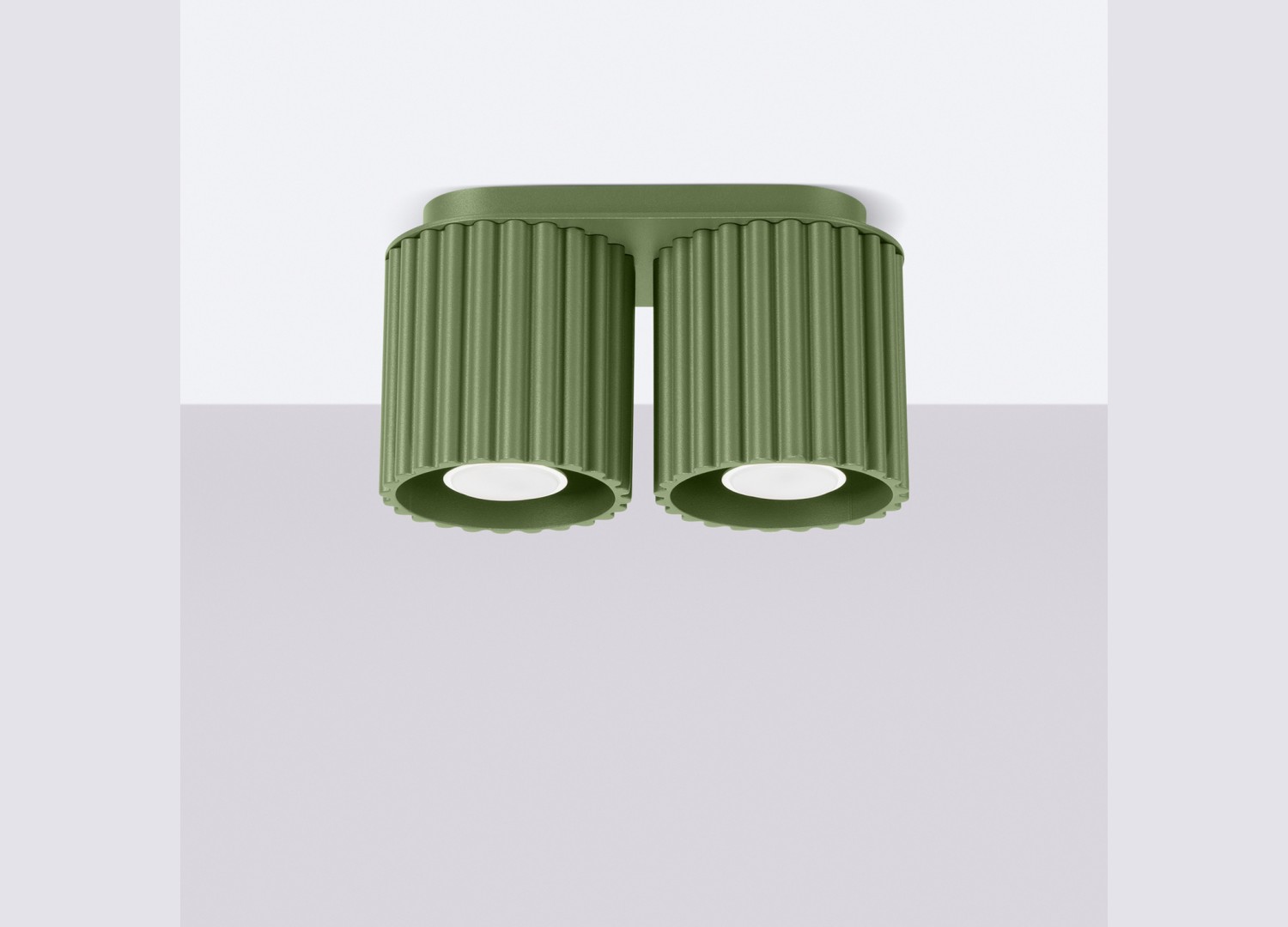 Plafonnier AURA 2 vert olive GU10 – vue complémentaire 2