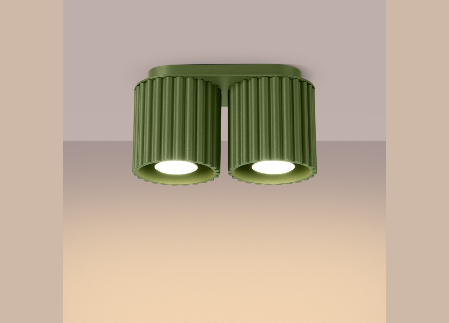 Plafonnier AURA 2 vert olive GU10 – vue complémentaire 3