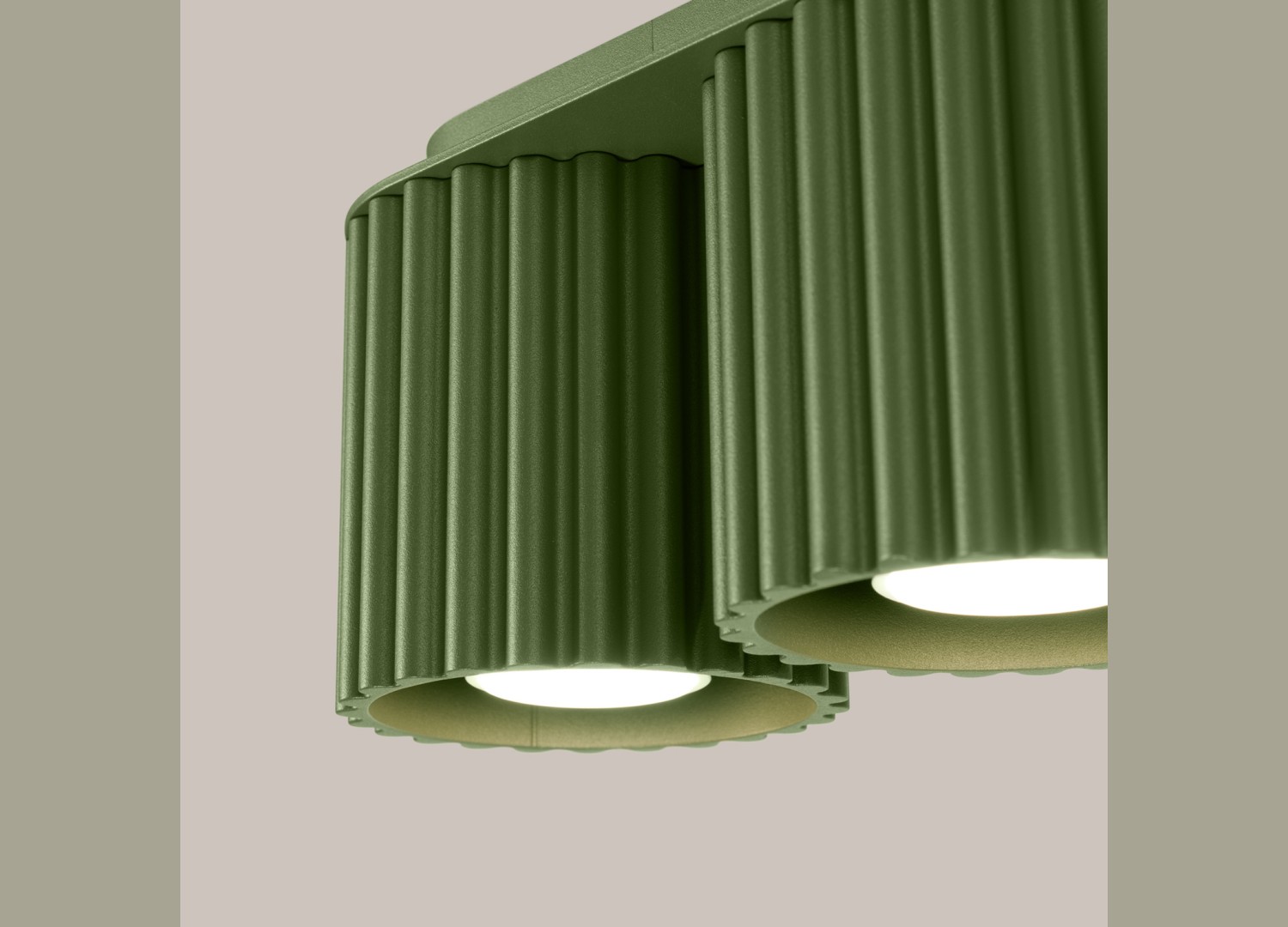 Plafonnier AURA 2 vert olive GU10 – vue complémentaire 4