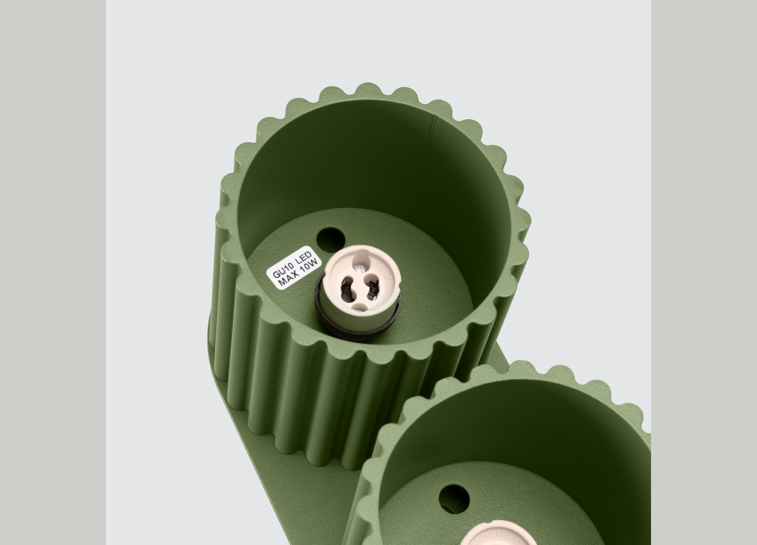 Plafonnier AURA 2 vert olive GU10 – vue complémentaire 6