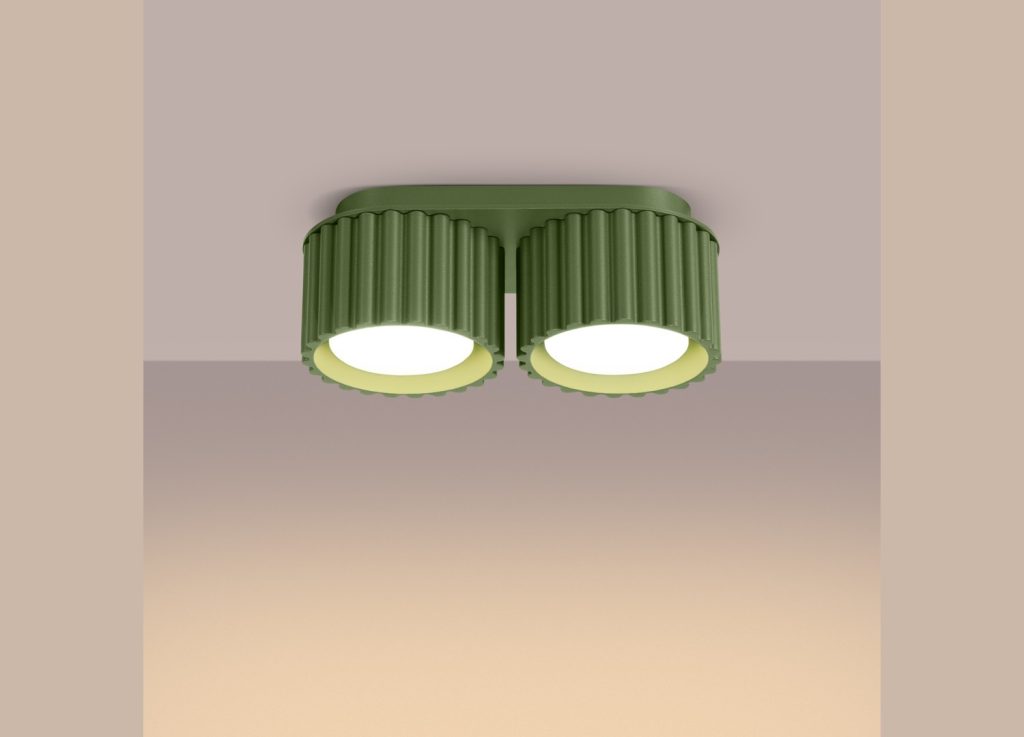 Plafonnier AURA 2 vert olive GX53 – vue complémentaire 3
