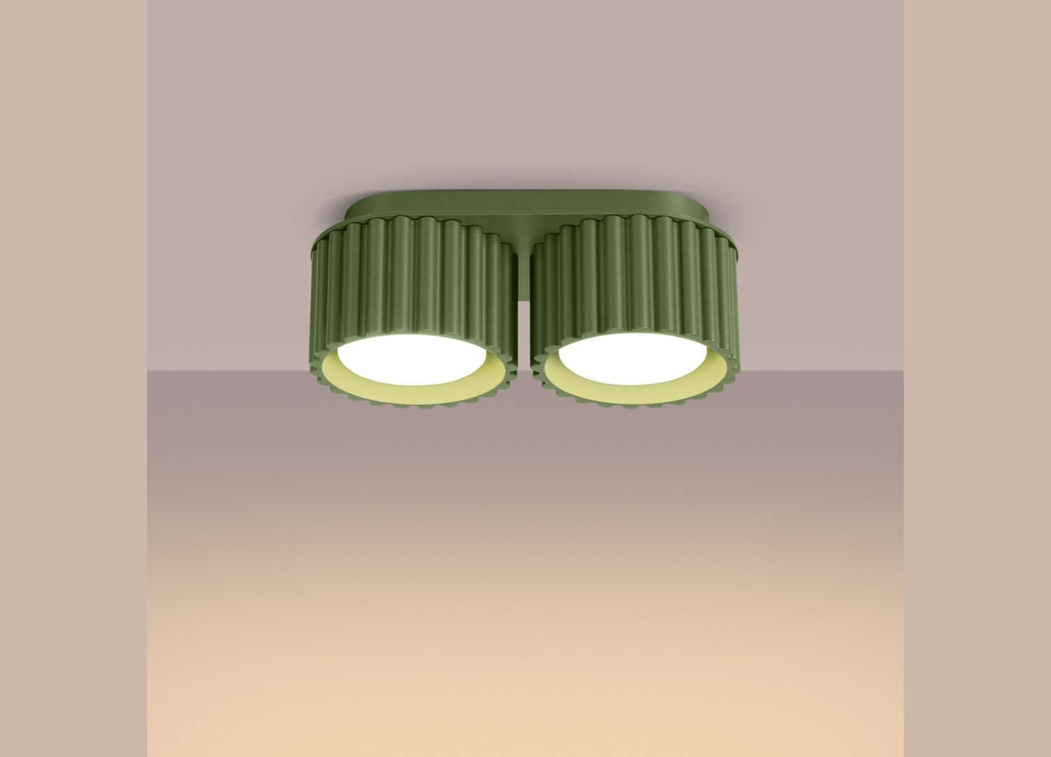 Plafonnier AURA 2 vert olive GX53 – vue complémentaire 3